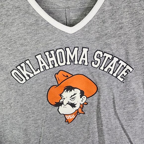 Womens Under Armour Heat Gear Shirt Oklahoma State V Neck Semi-Fitted Size S - Picture 3 of 9